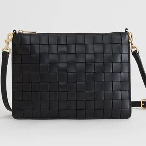 NWT Quince Italian Leather Handwoven Convertible Crossbody